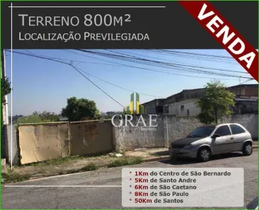Lote/Terreno à venda, 800m² no Jordanópolis, São Bernardo do Campo