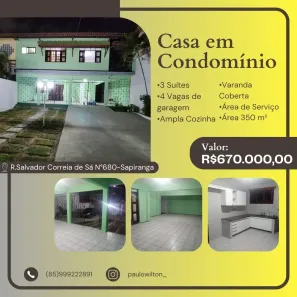 Casa com 3 Quartos à venda, 250m² no José de Alencar, Fortaleza
