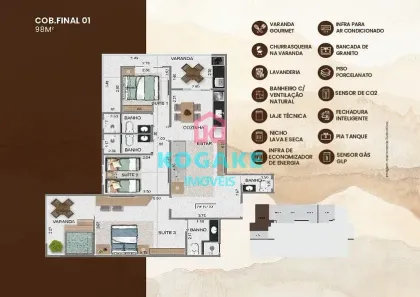 Cobertura com 3 Quartos à venda, 98m² no Praia do Sape, Ubatuba