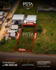 Lote/Terreno à venda, 800m² no Cidade de Santa Cecília, Cantá