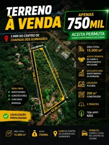 Lote/Terreno à venda, 200m² no Chapada dos Guimarães, Chapada dos Guimarães