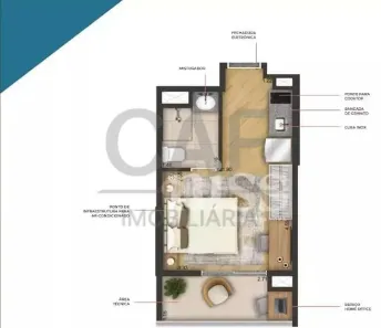 Apartamento com 1 Quarto à venda, 22m² no Pinheiros, São Paulo