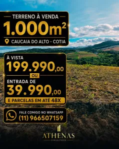 Lote/Terreno à venda, 1000m² no dos Mendes (Caucaia do Alto), Cotia