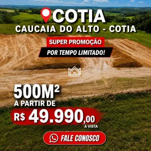 Lote/Terreno à venda, 500m² no Centro (Caucaia do Alto), Cotia