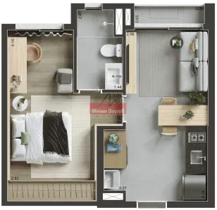 Apartamento com 1 Quarto à venda, 34m² no Santo Agostinho, Belo Horizonte