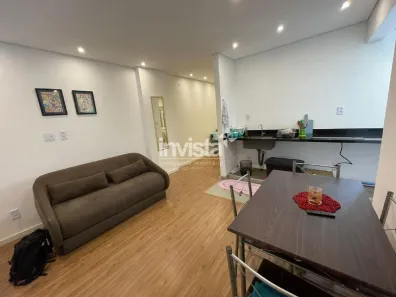Apartamento com 1 Quarto para alugar, 34m² no José Menino, Santos