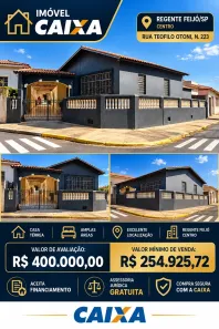 Casa com 3 Quartos à venda, 209m² no Jardim Regina, Regente Feijó