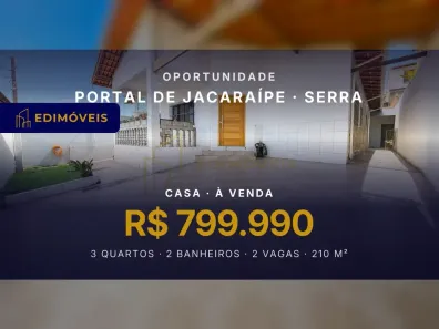Casa com 3 Quartos à venda, 210m² no Portal de Jacaraípe, Serra
