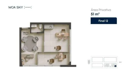 Sala Comercial à venda, 51m² no Campinas, São José