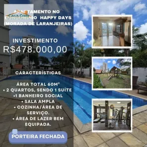Apartamento com 2 Quartos à venda, 66m² no Morada de Laranjeiras, Serra