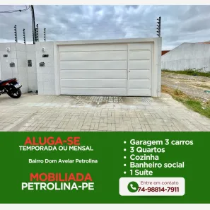 Casa com 3 Quartos para alugar, 80m² no Dom Avelar, Petrolina