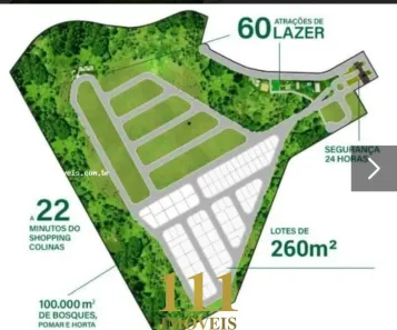 Lote/Terreno à venda, 261m² no Condomínio Residencial Ecopark Bourbon, Caçapava