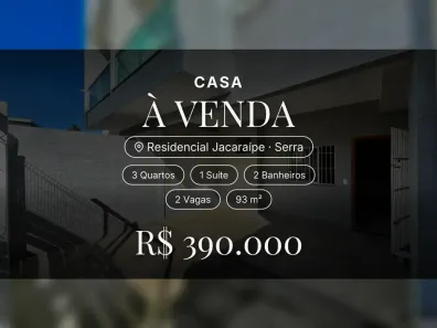 Casa com 3 Quartos à venda, 93m² no Residencial Jacaraípe, Serra