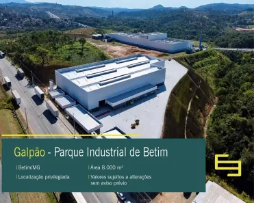 Galpão/Depósito/Armazém para alugar, 8000m² no Parque Industrial de Betim, Betim