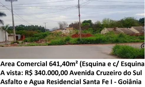 Lote/Terreno à venda, 641m² no Residencial Santa Fé I, Goiânia