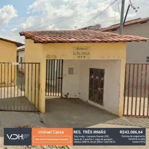 Casa com 2 Quartos à venda, 52m² no Três Irmãs, Campina Grande