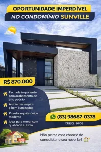 Casa de Condomínio com 3 Quartos à venda, 110m² no Muçumagro, João Pessoa