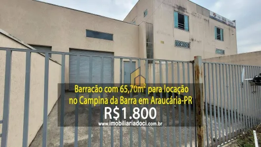 Galpão/Depósito/Armazém para alugar, 66m² no Campina da Barra, Araucária