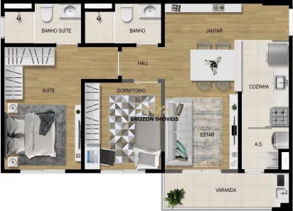 Apartamento com 2 Quartos à venda, 68m² no Jardim Carolina, Jundiaí