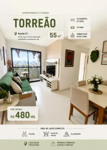 Apartamento com 2 Quartos à venda, 55m² no Torreão, Recife