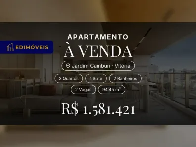 Apartamento com 3 Quartos à venda, 94m² no Jardim Camburi, Vitória