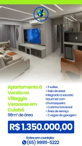 Apartamento com 3 Quartos à venda, 98m² no Santa Rosa, Cuiabá