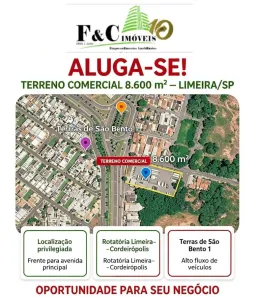 Lote/Terreno para alugar, 350m² no Bairro São Francisco, Limeira