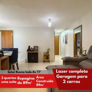 Apartamento com 3 Quartos à venda, 89m² no Setor Bueno, Goiânia