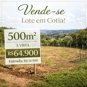 Lote/Terreno à venda, 500m² no das Pedras, Cotia