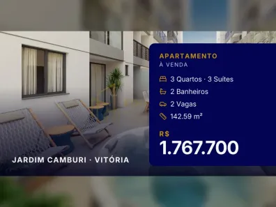 Apartamento com 3 Quartos à venda, 142m² no Jardim Camburi, Vitória