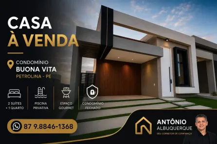 Casa de Condomínio com 3 Quartos à venda, 200m² no Centro, Petrolina