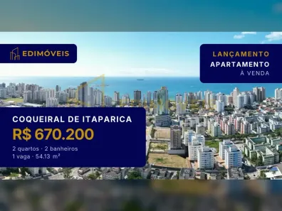 Apartamento com 2 Quartos à venda, 54m² no Coqueiral de Itaparica, Vila Velha