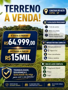 Lote/Terreno à venda, 500m² no Centro (Caucaia do Alto), Cotia