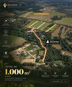 Lote/Terreno à venda, 1000m² no Jardim Tres Lagoinhas, Mairinque