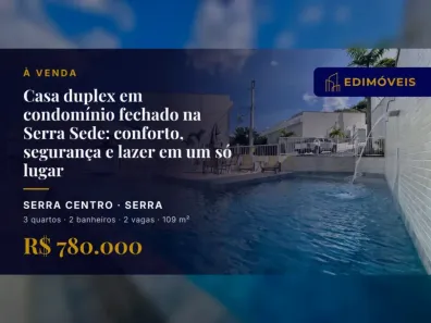 Casa com 3 Quartos à venda, 109m² no Serra Centro, Serra