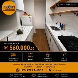 Apartamento com 2 Quartos à venda, 64m² no Hélio Ferraz, Serra