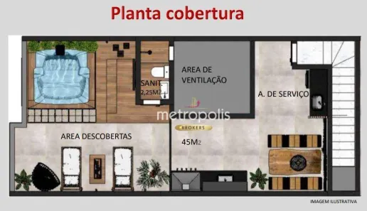 Cobertura com 2 Quartos à venda, 84m² no Vila América, Santo André