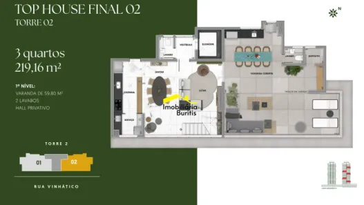 Apartamento com 3 Quartos à venda, 219m² no Vale do Sereno, Nova Lima