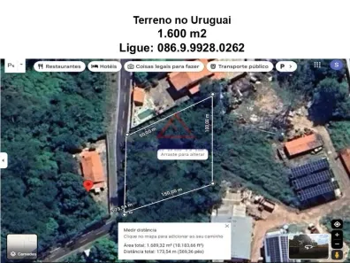 Lote/Terreno à venda, 1600m² no Uruguai, Teresina