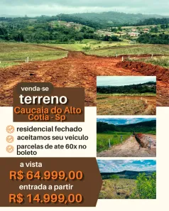 Lote/Terreno à venda, 500m² no dos Mendes (Caucaia do Alto), Cotia