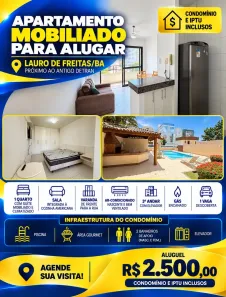 Apartamento com 1 Quarto para alugar, 40m² no Pitangueiras, Lauro de Freitas