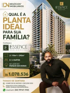 Apartamento com 3 Quartos à venda, 102m² no Capim Macio, Natal