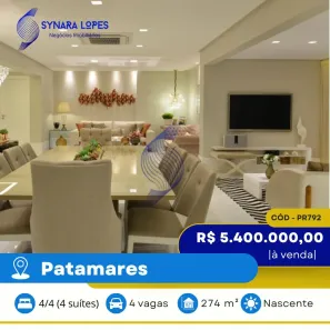 Apartamento com 4 Quartos à venda, 274m² no Patamares, Salvador