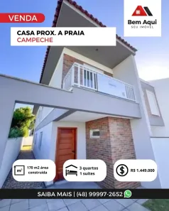 Sobrado com 3 Quartos à venda, 170m² no Campeche, Florianópolis