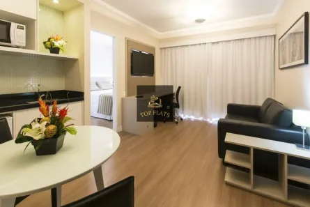Flat com 1 Quarto para alugar, 33m² no Indianópolis, São Paulo