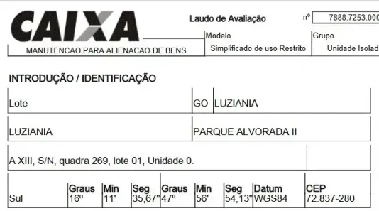 Lote/Terreno à venda, 5625m² no Parque Alvorada II, Luziânia