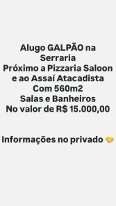 Galpão/Depósito/Armazém para alugar, 560m² no Barro Duro, Maceió