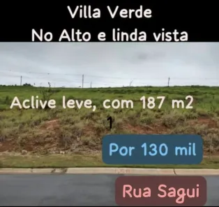 Lote/Terreno à venda, 187m² no Condomínio Villa Verde Bragança, Bragança Paulista