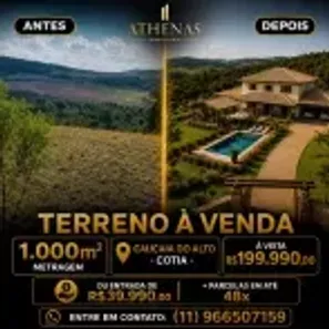Lote/Terreno à venda, 1000m² no dos Mendes (Caucaia do Alto), Cotia