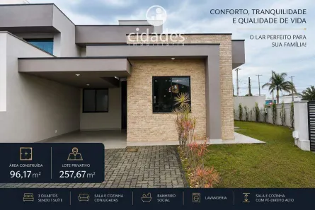 Casa com 3 Quartos à venda, 96m² no Sertão do Maruim, São José